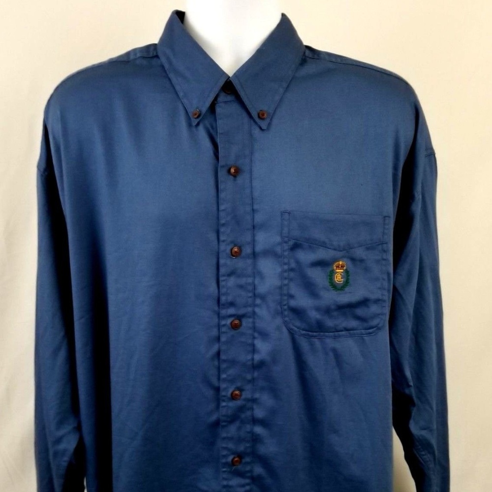 Chaps Ralph Lauren Blue Button Front Shirt
